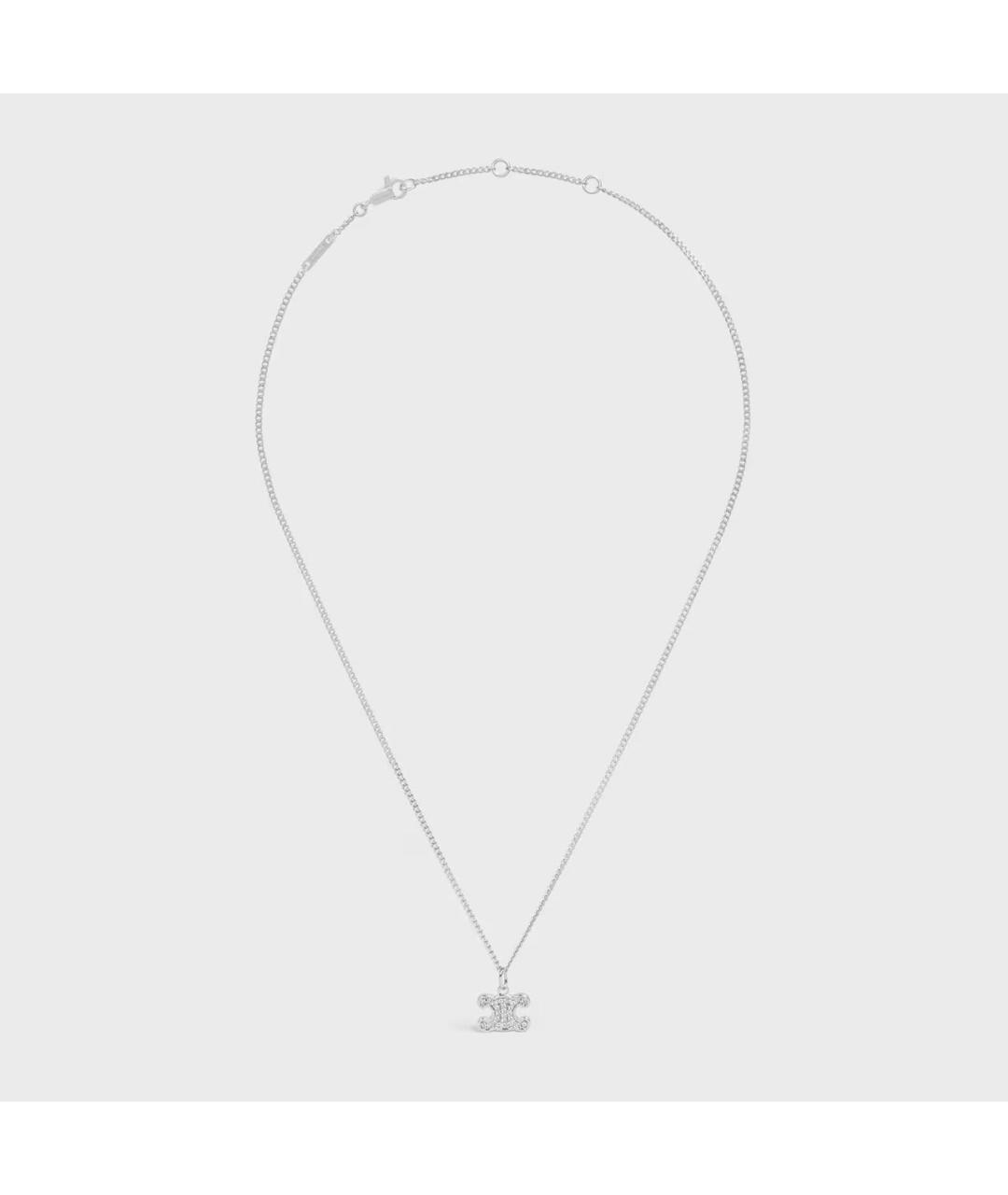 CELINE Серебряное латунное колье, фото 4