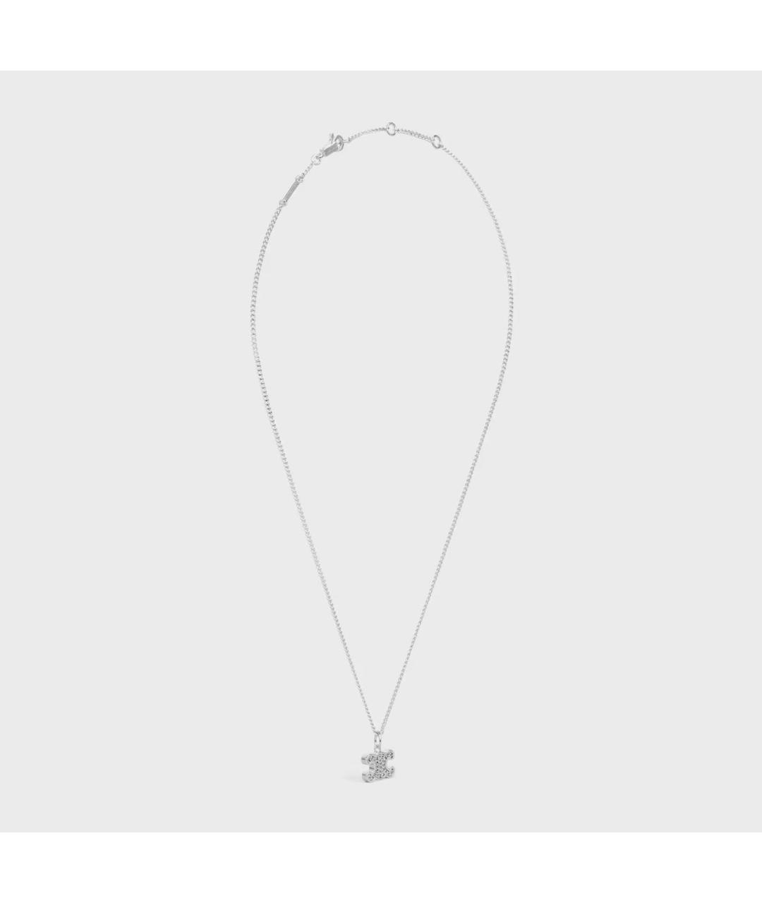 CELINE Серебряное латунное колье, фото 3