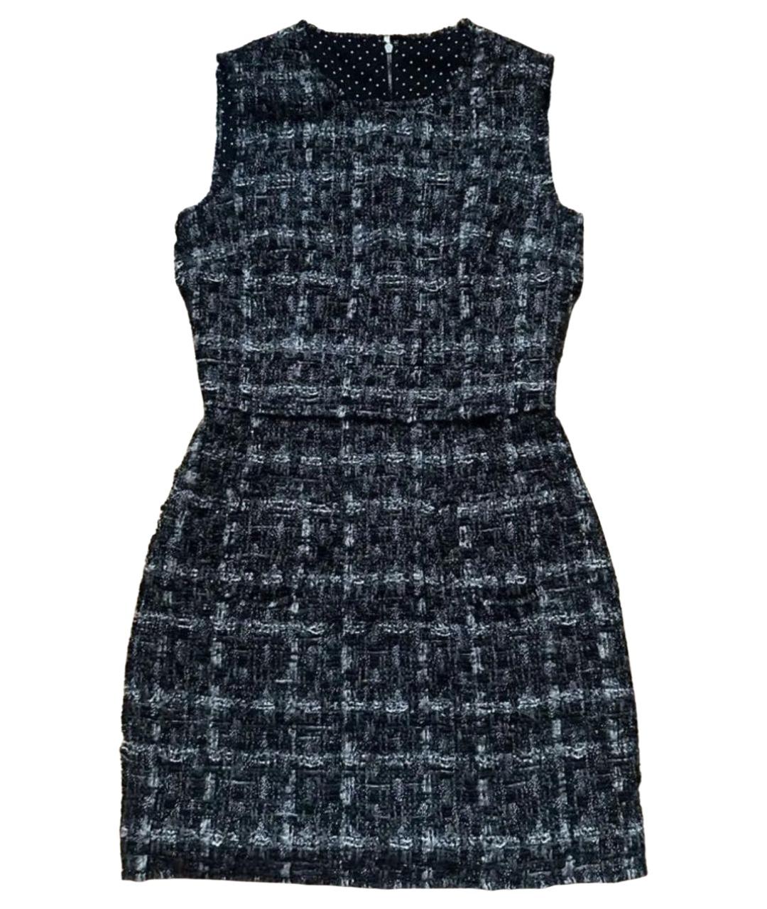 DOLCE&GABBANA Серое твидовое повседневное платье, фото 1