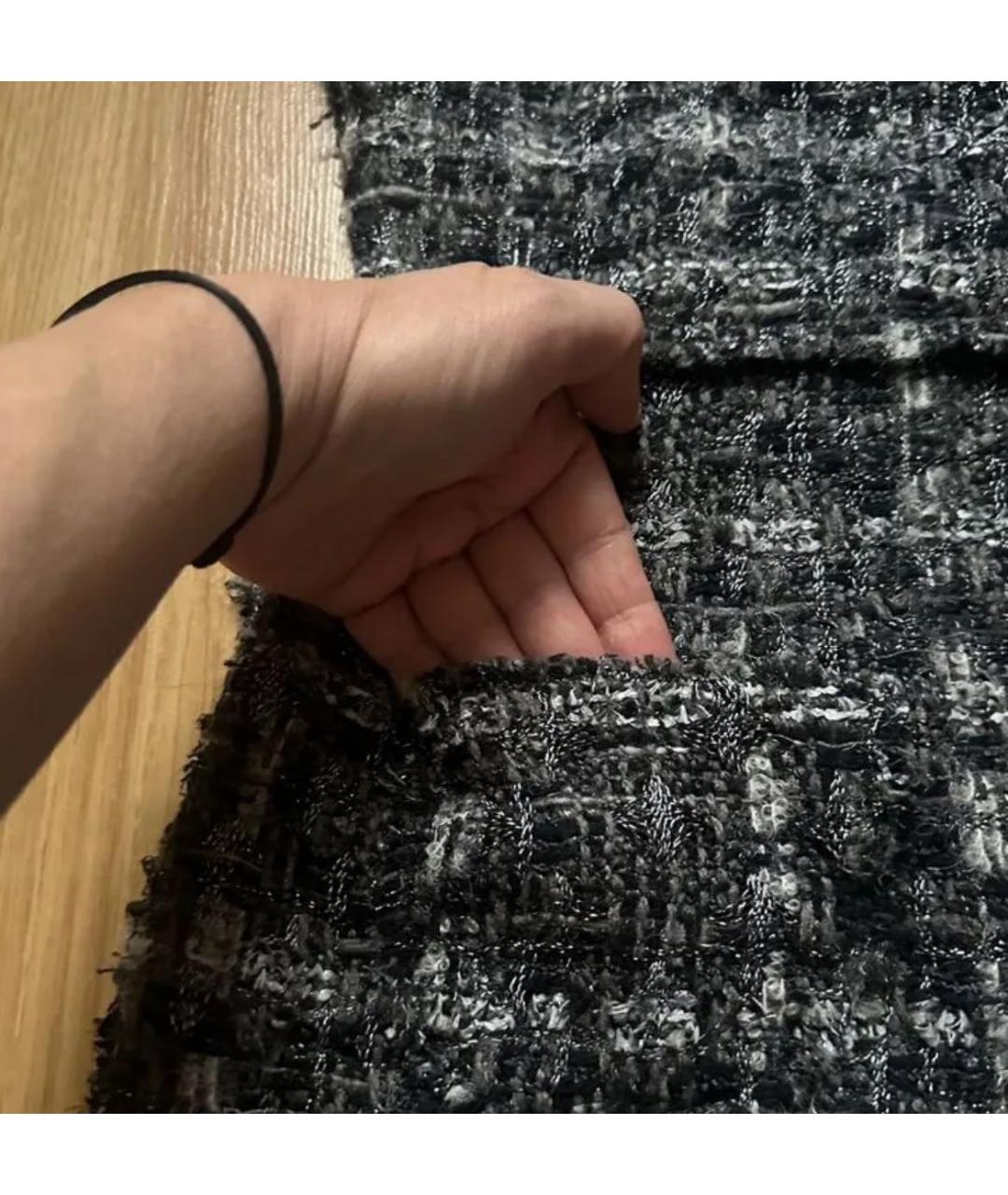 DOLCE&GABBANA Серое твидовое повседневное платье, фото 2