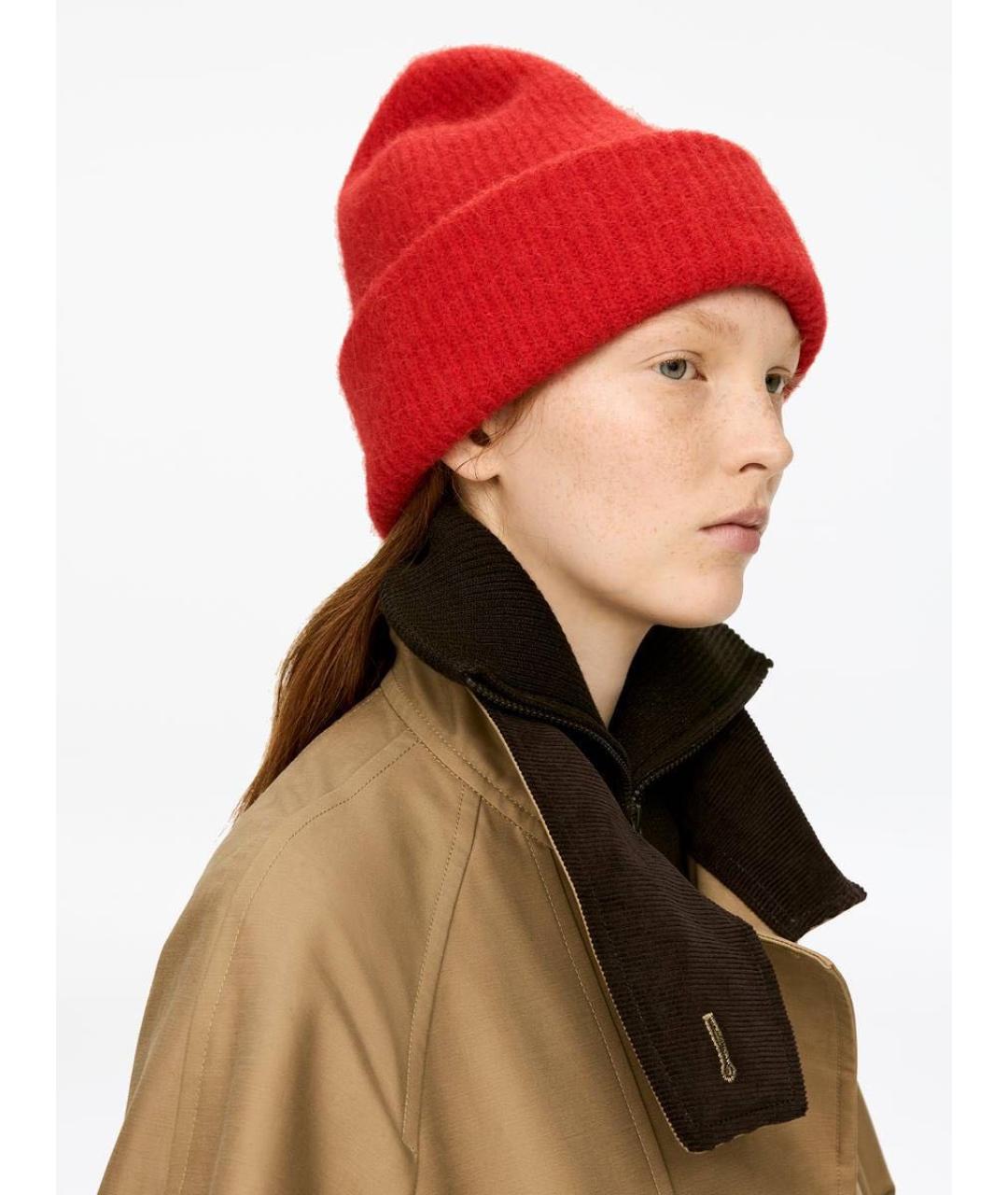 ARKET Красная шерстяная шапка, фото 2