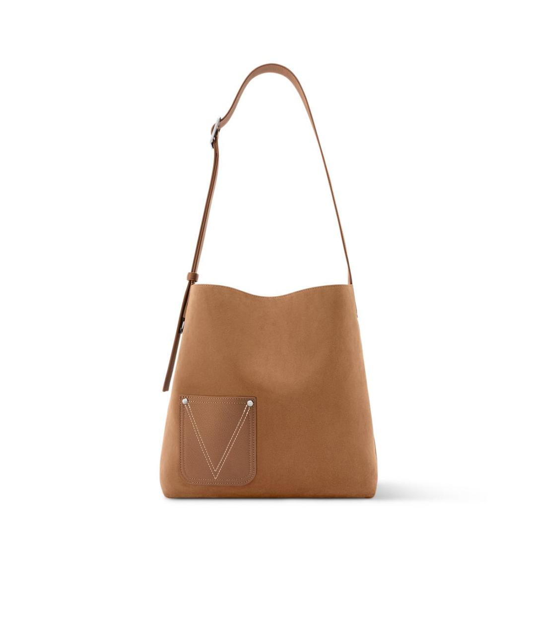 LOUIS VUITTON Оранжевая кожаная сумка тоут, фото 5