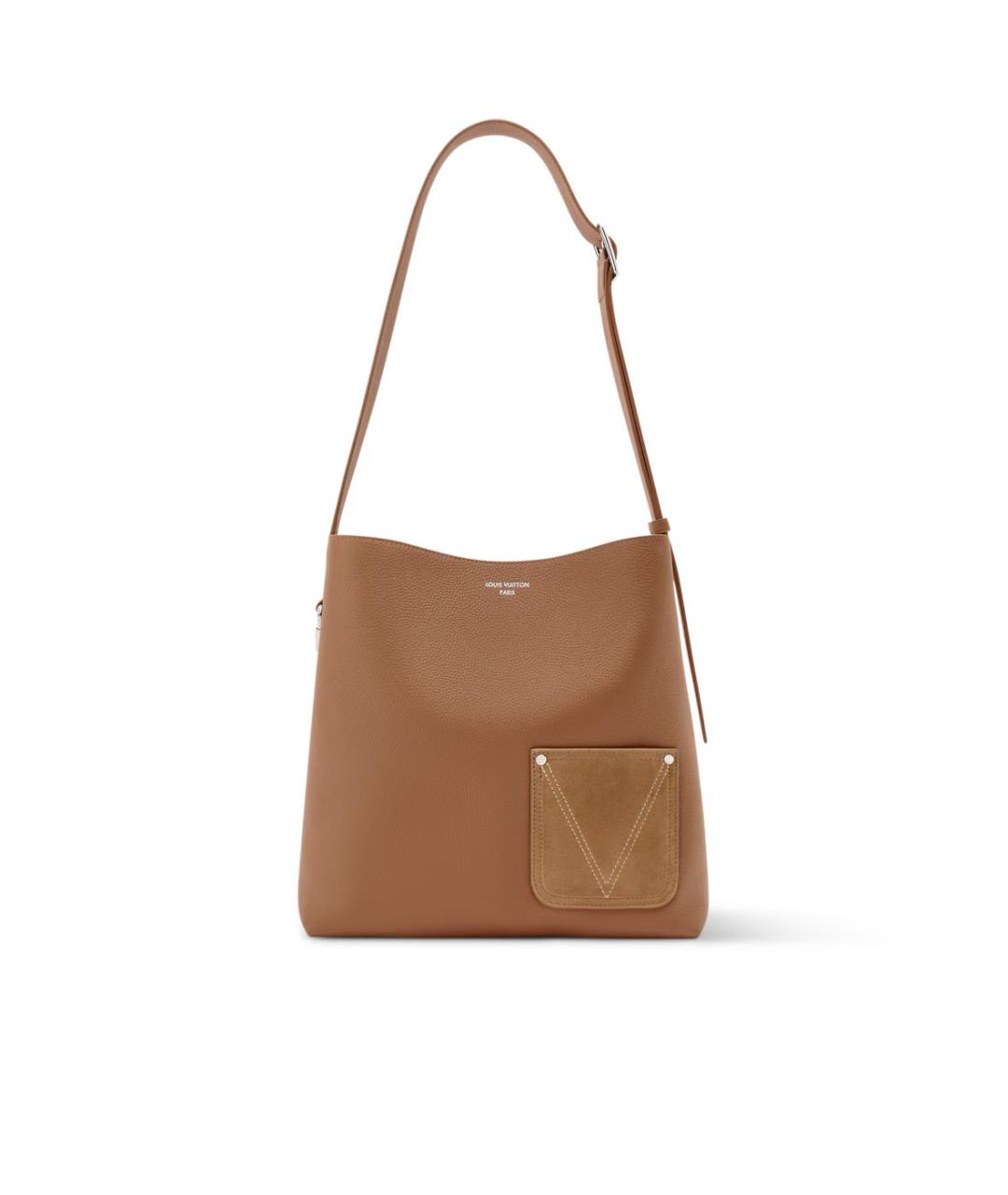 LOUIS VUITTON Оранжевая кожаная сумка тоут, фото 6