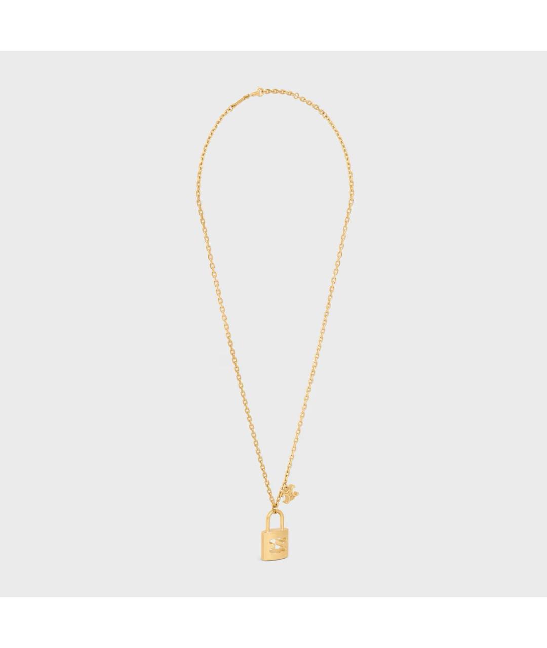 CELINE Золотое латунное колье, фото 3