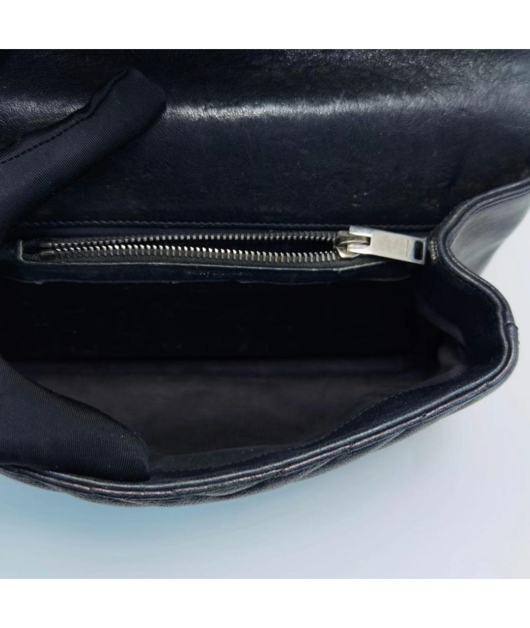 SAINT LAURENT Черная кожаная сумка через плечо, фото 4