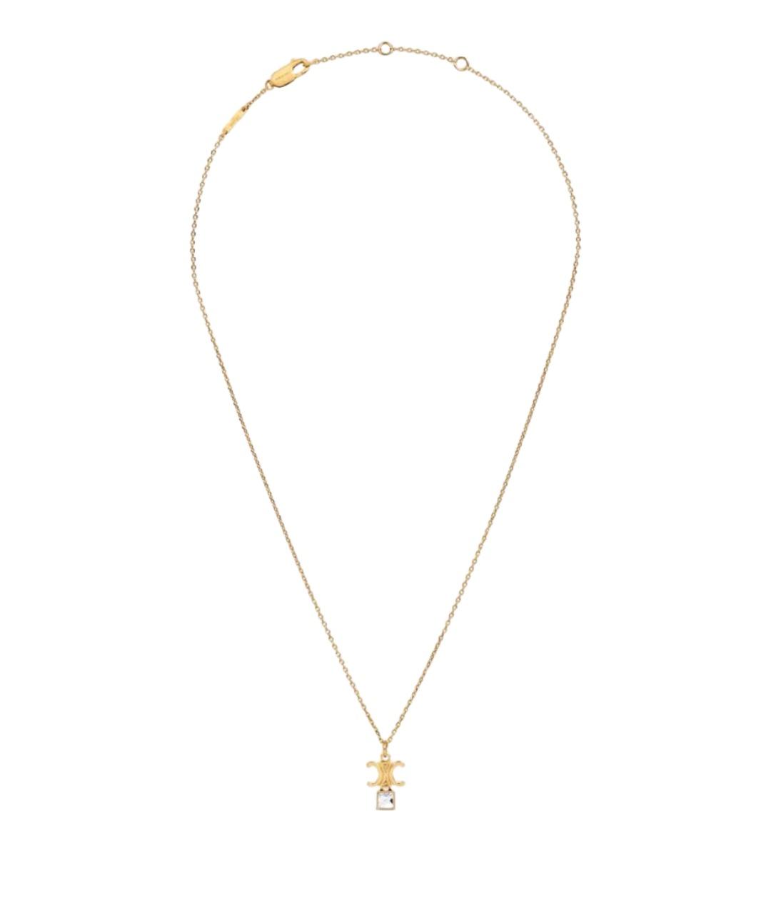 CELINE Золотое латунное колье, фото 1