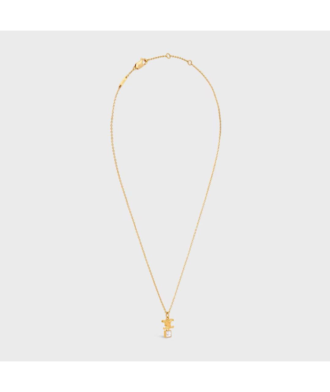 CELINE Золотое латунное колье, фото 3