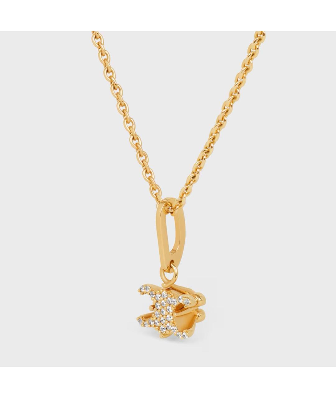 CELINE Золотое латунное колье, фото 2