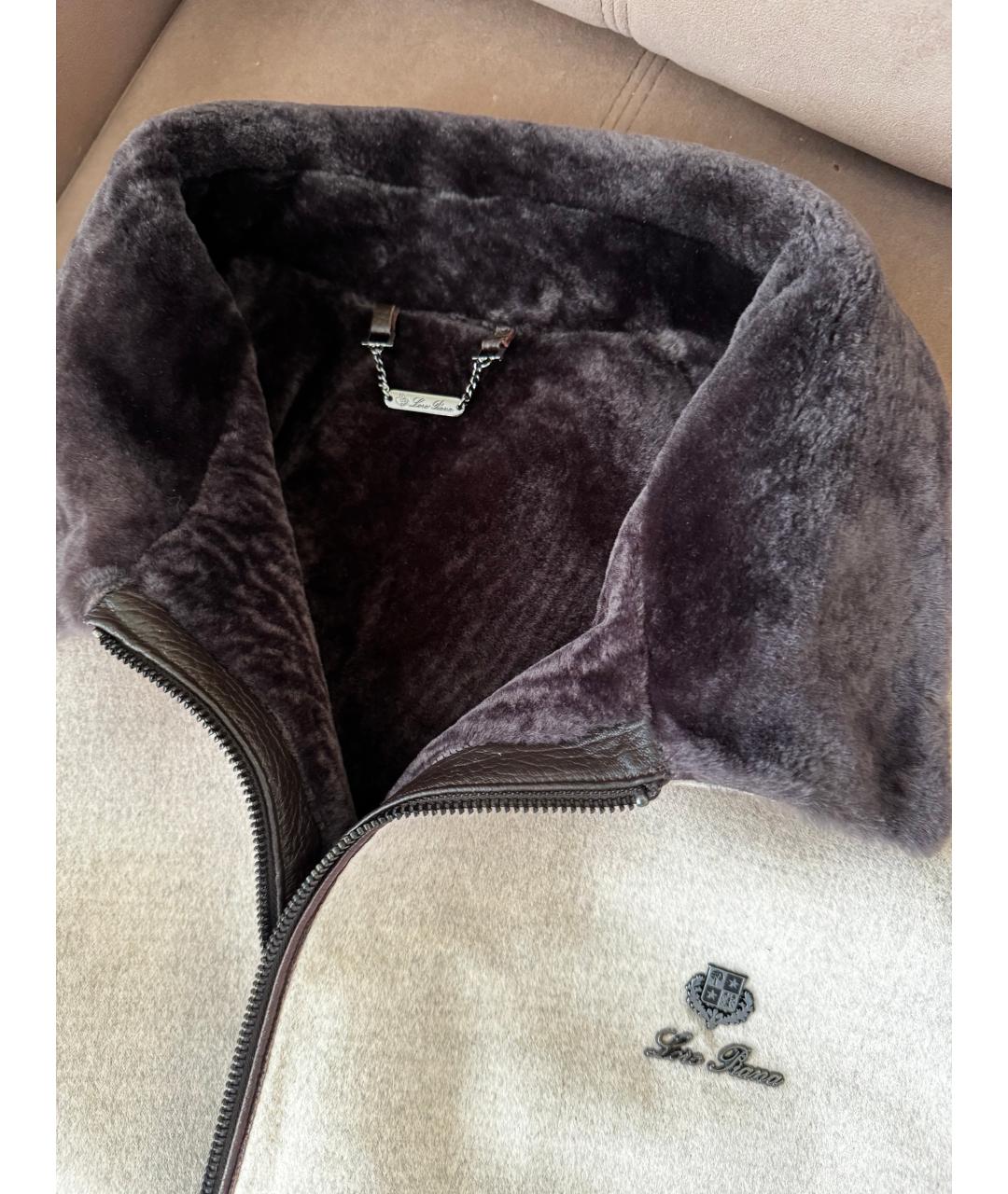 LORO PIANA Бежевая меховая куртка, фото 3