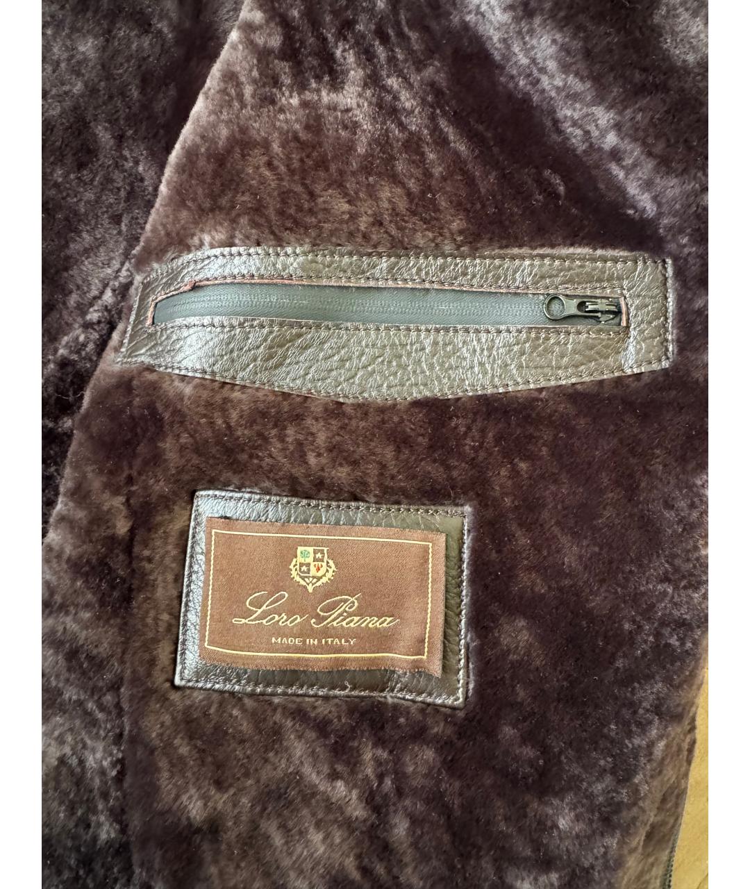 LORO PIANA Бежевая меховая куртка, фото 6