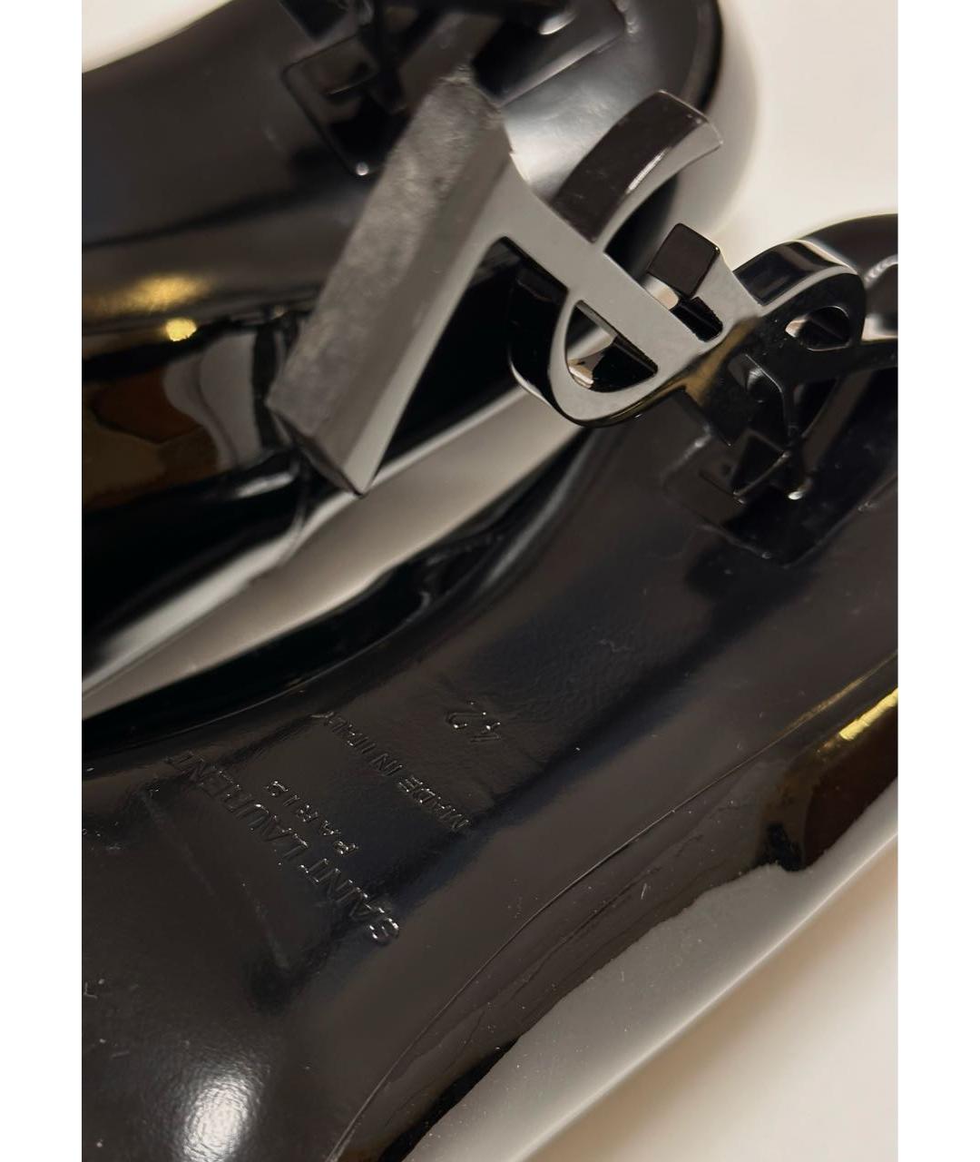 SAINT LAURENT Черные туфли из лакированной кожи, фото 6