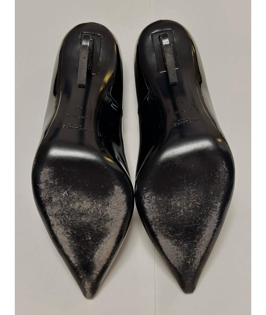 SAINT LAURENT Черные туфли из лакированной кожи, фото 4