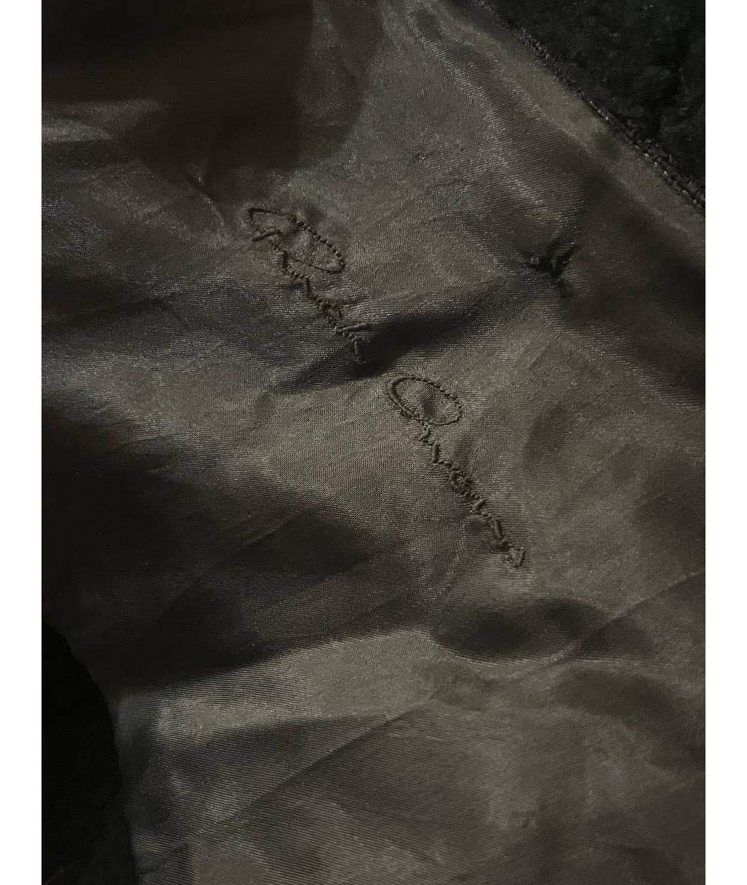 RICK OWENS Хаки кожаная дубленка, фото 7