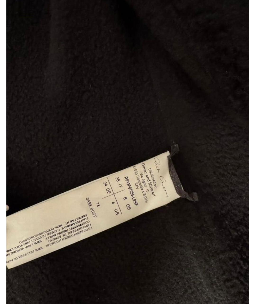 RICK OWENS Хаки кожаная дубленка, фото 6