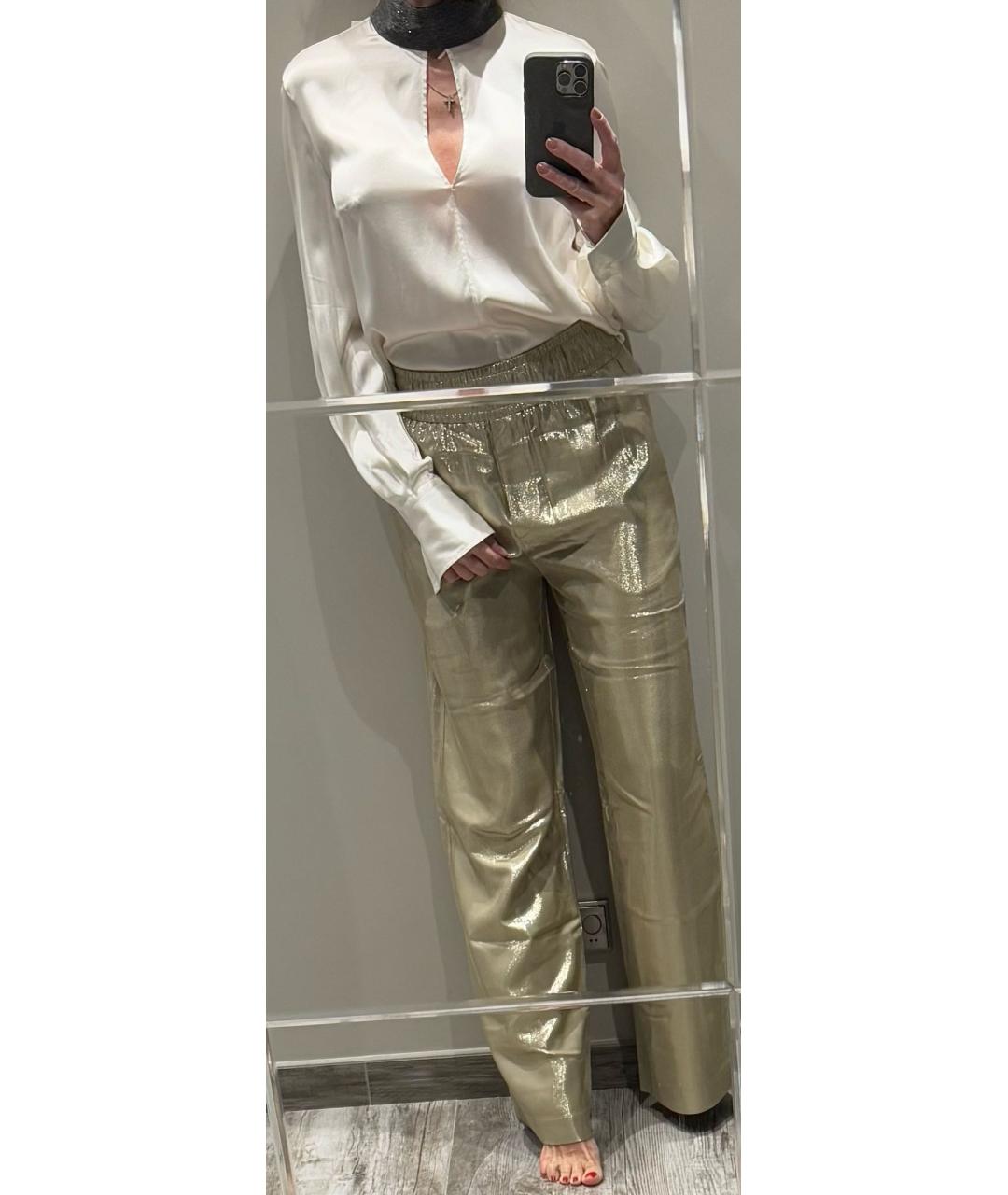 BRUNELLO CUCINELLI Белая шелковая блузы, фото 4