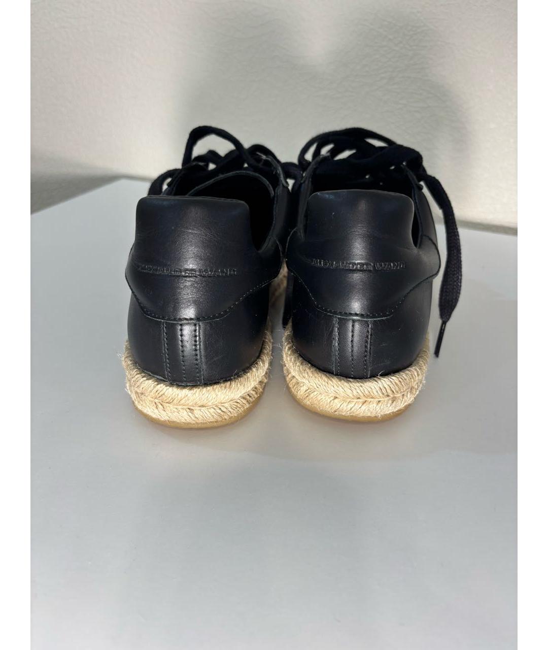 ALEXANDER WANG Черные кожаные кеды, фото 4