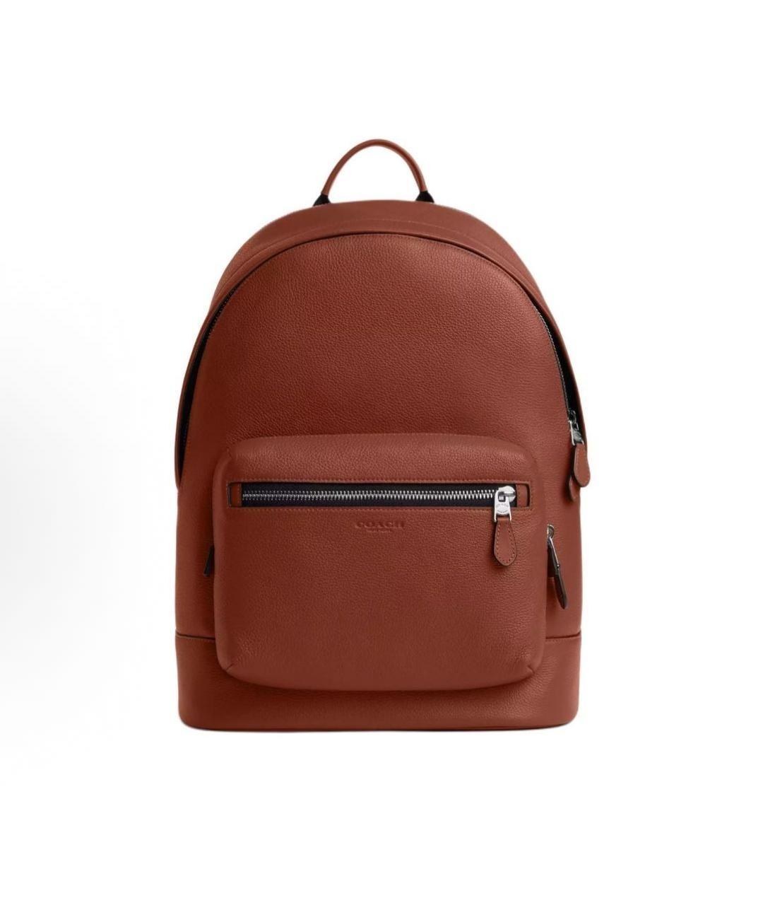 COACH Коричневый кожаный рюкзак, фото 1