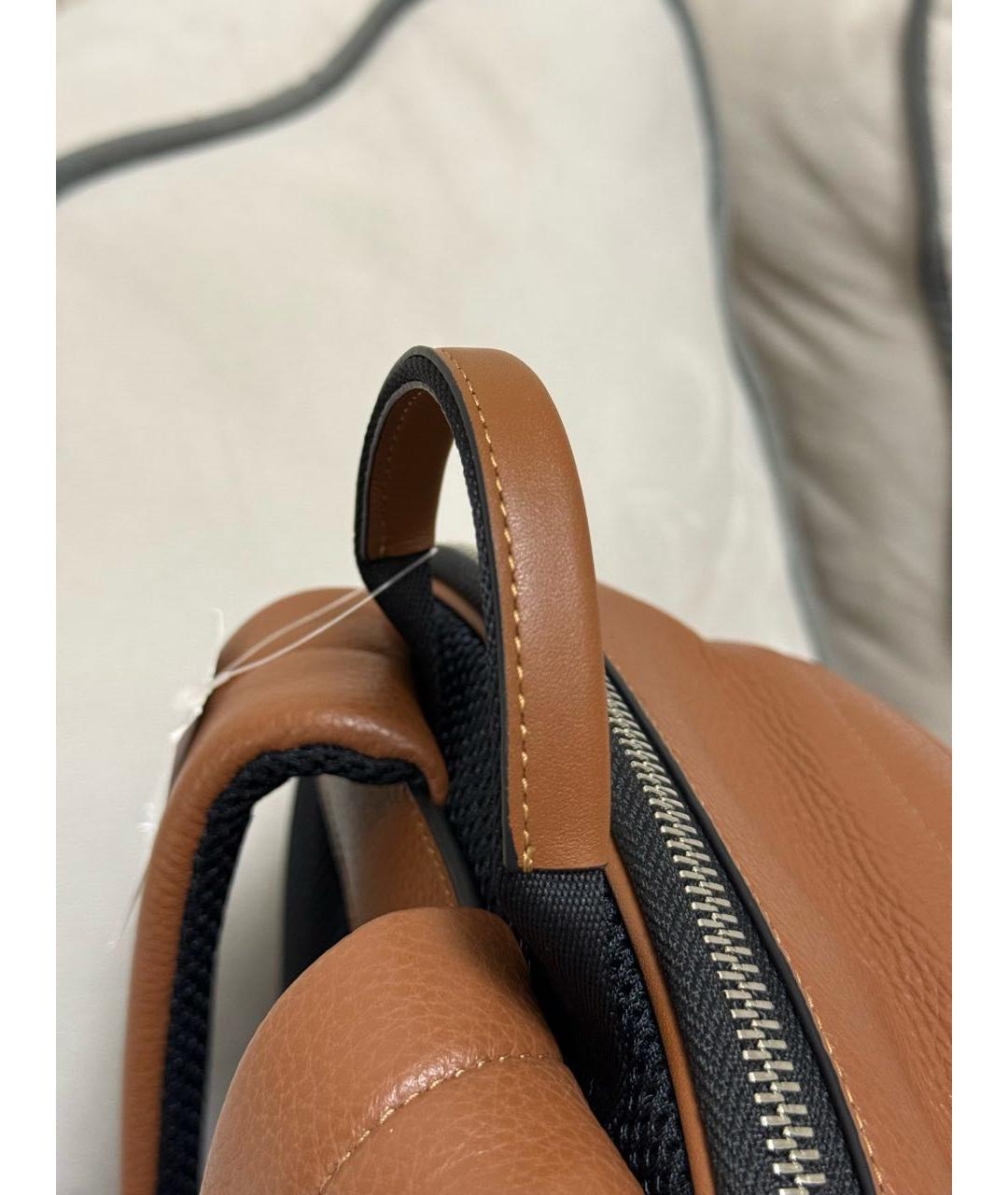 COACH Коричневый кожаный рюкзак, фото 4