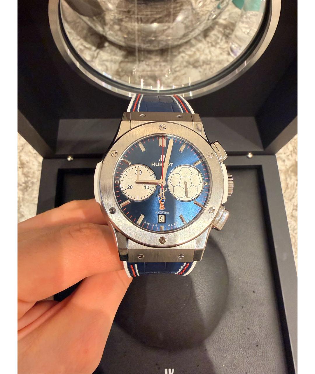 HUBLOT Синие металлические часы, фото 8