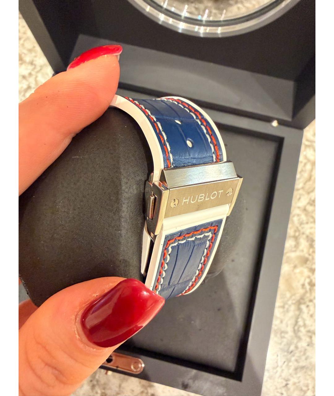 HUBLOT Синие металлические часы, фото 6