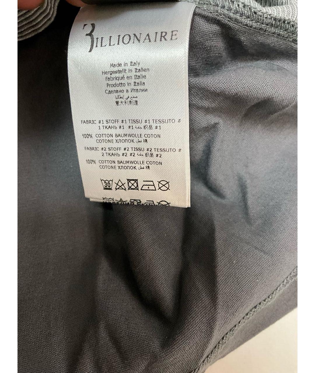 BILLIONAIRE Серая хлопковая футболка, фото 7