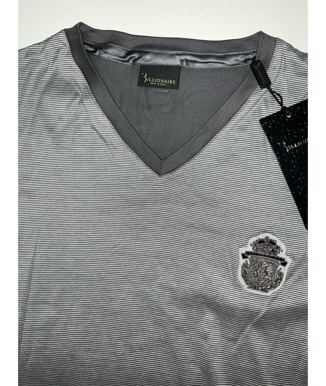 BILLIONAIRE Серая хлопковая футболка, фото 3