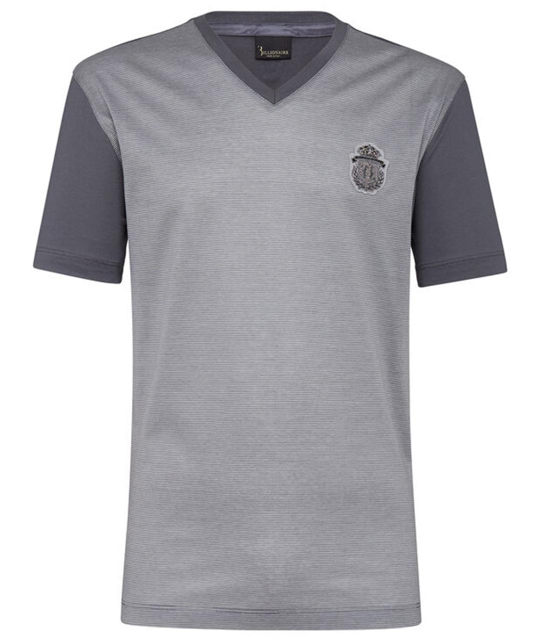 BILLIONAIRE Серая хлопковая футболка, фото 1