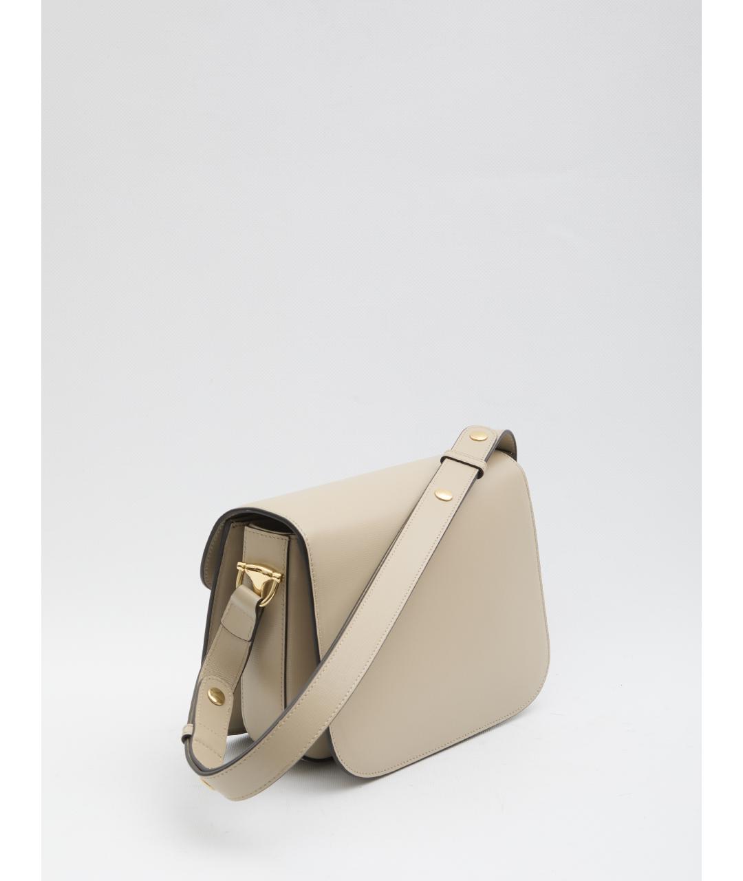 GUCCI Бежевая кожаная сумка через плечо, фото 2