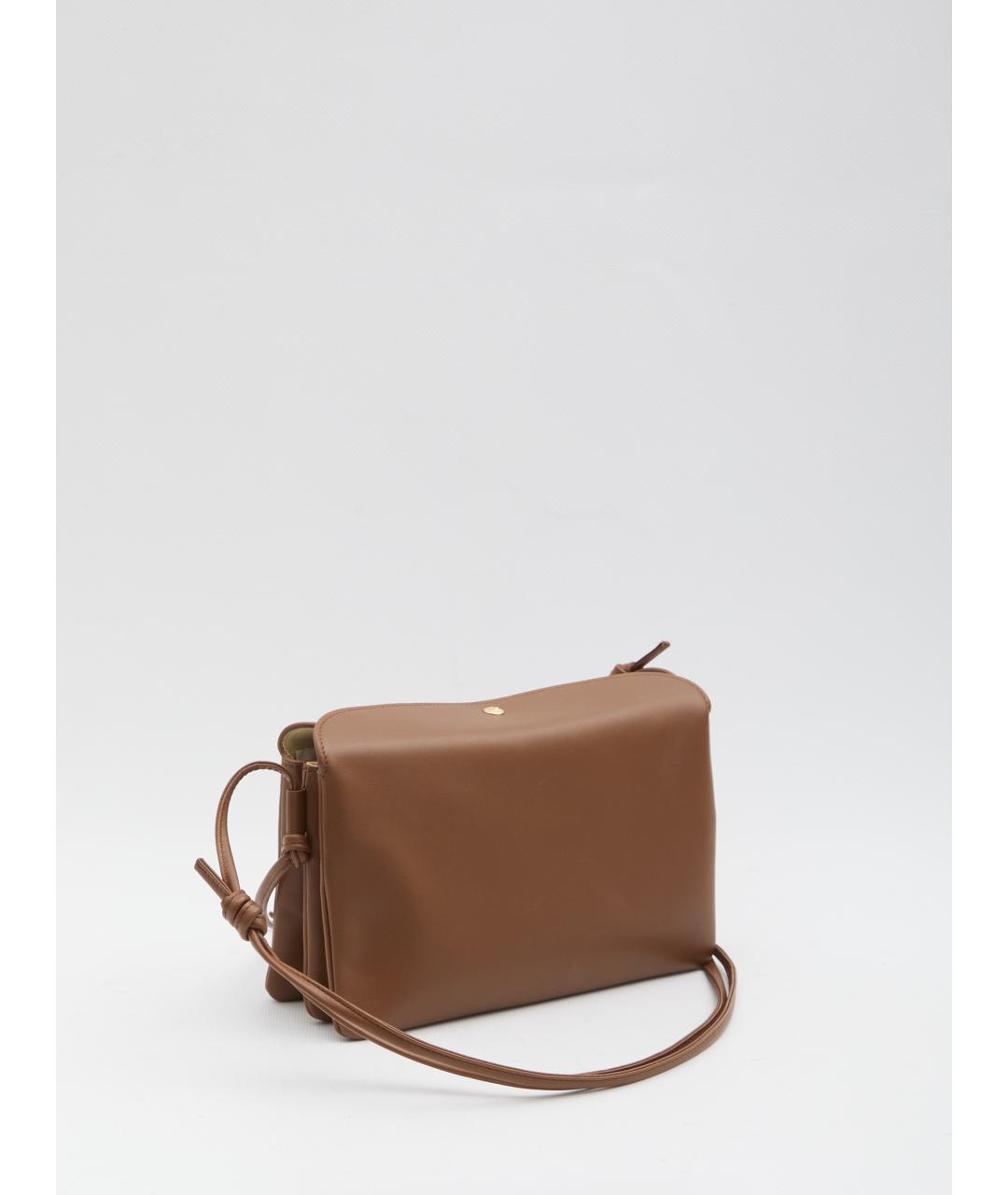 CELINE Коричневая кожаная сумка через плечо, фото 3