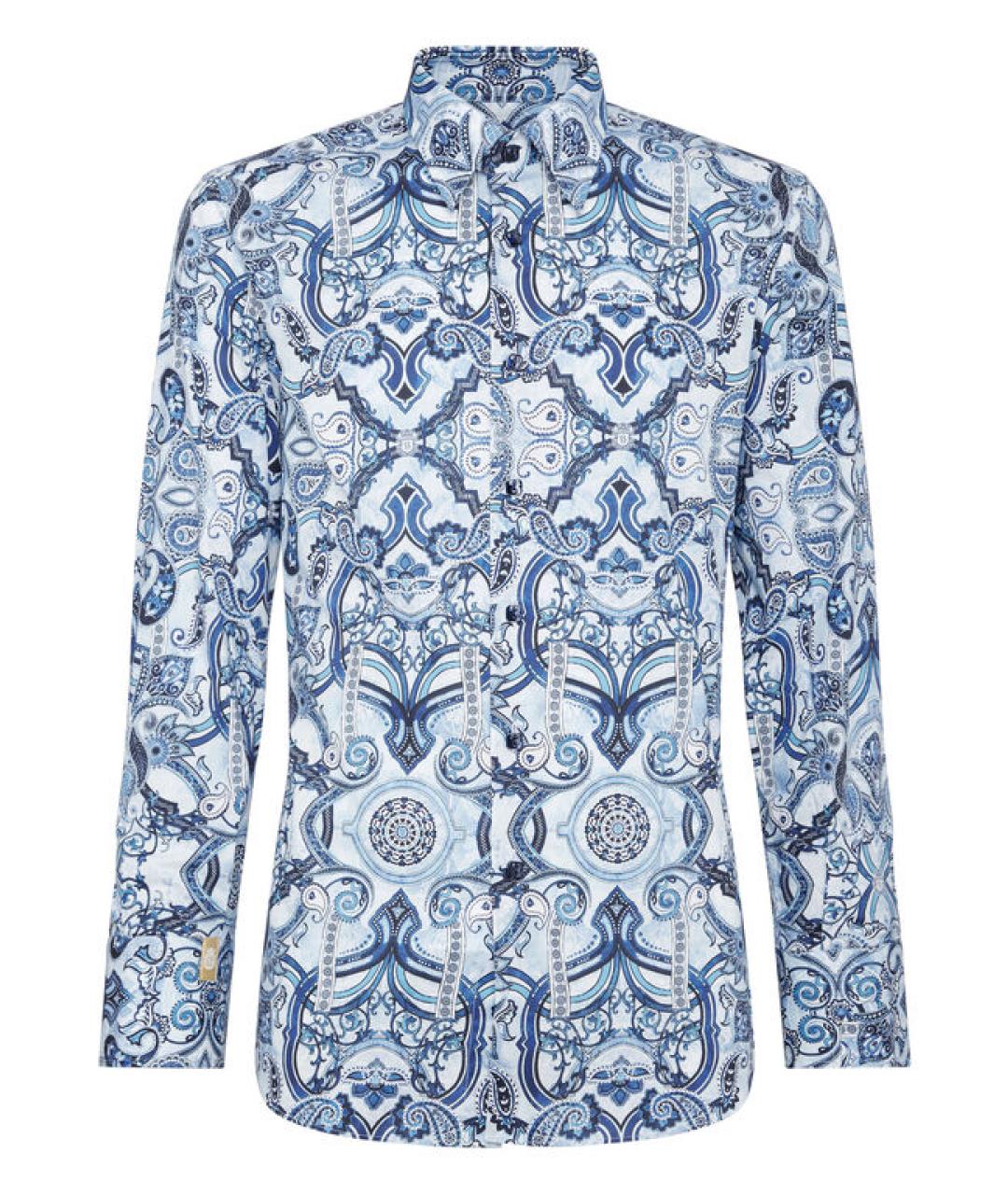 BILLIONAIRE Голубая хлопковая классическая рубашка, фото 1
