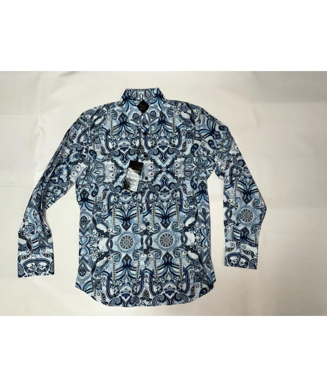 BILLIONAIRE Голубая хлопковая классическая рубашка, фото 2