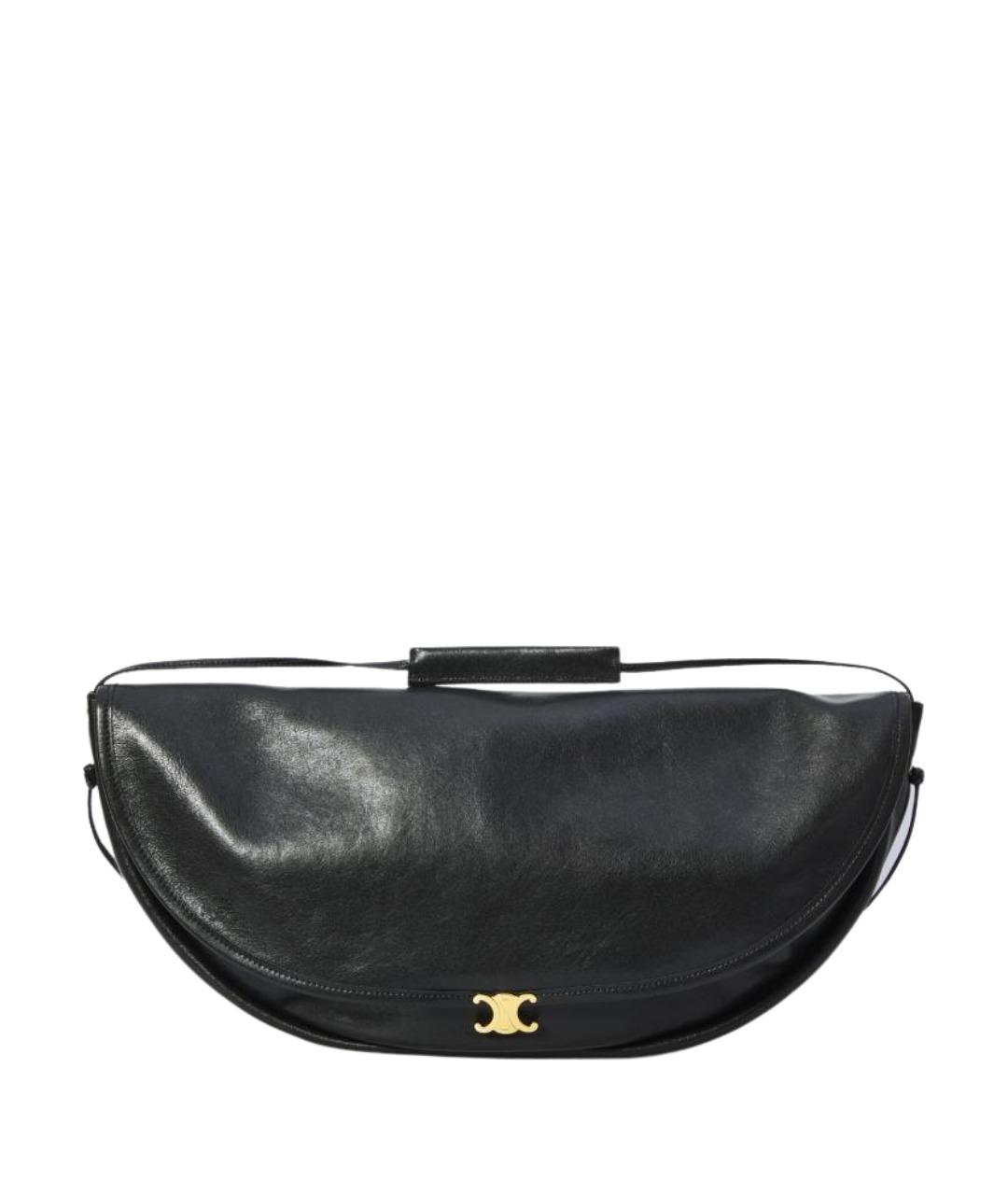 CELINE Черная кожаная сумка через плечо, фото 1