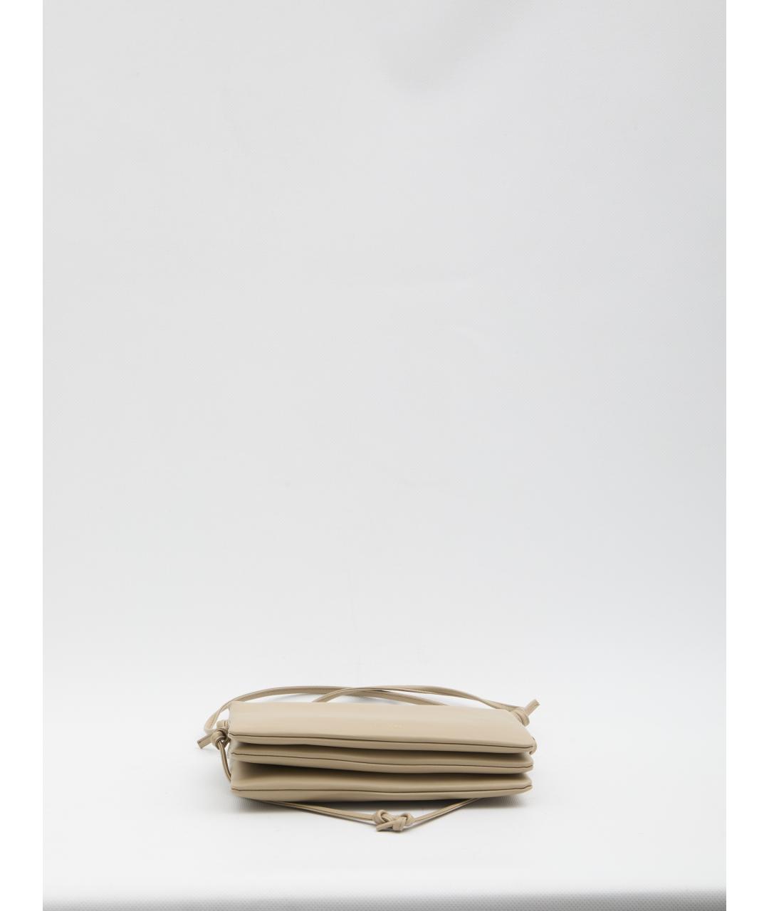 CELINE Бежевая кожаная сумка через плечо, фото 4