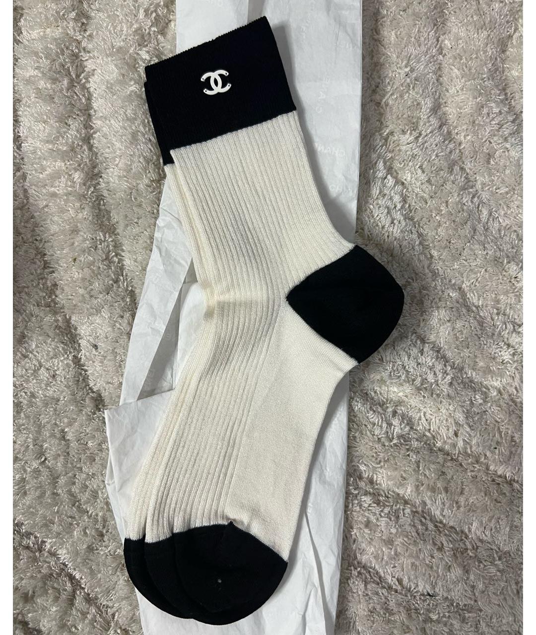 CHANEL Белые носки, чулки и колготы, фото 2
