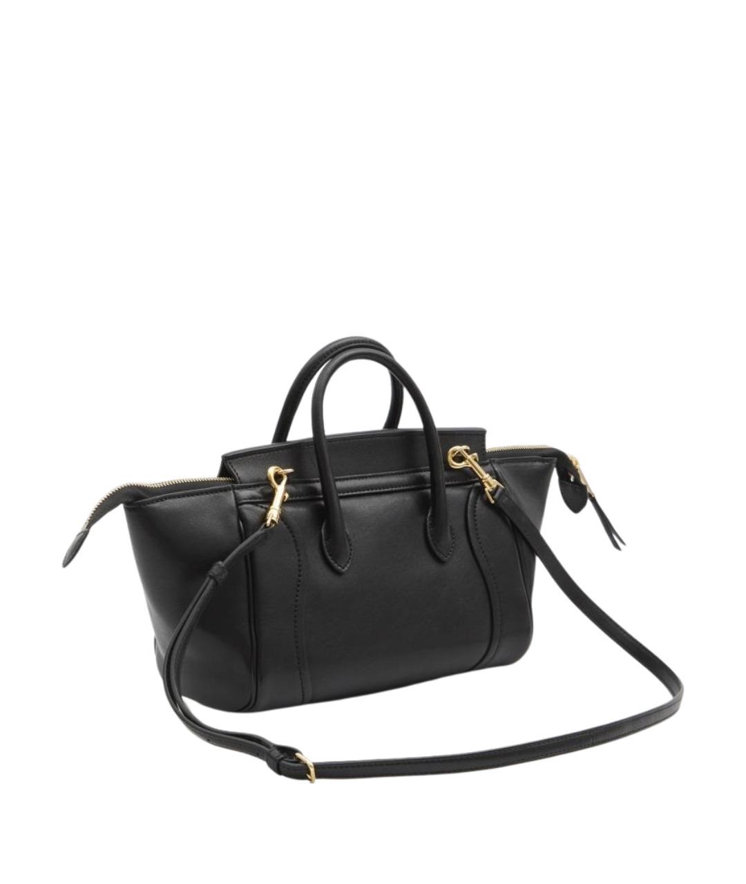 CELINE Черная кожаная сумка тоут, фото 3