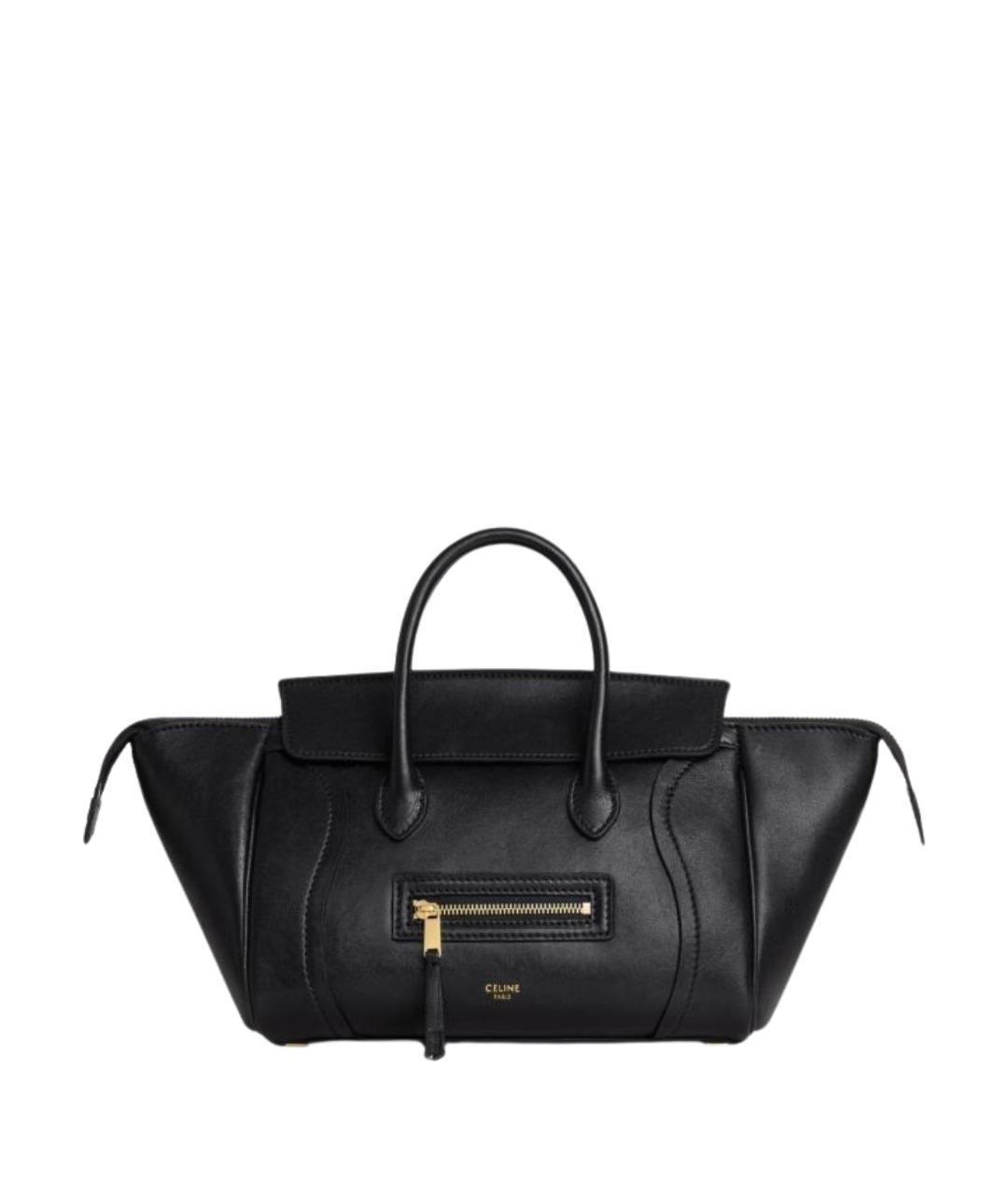 CELINE Черная кожаная сумка тоут, фото 1