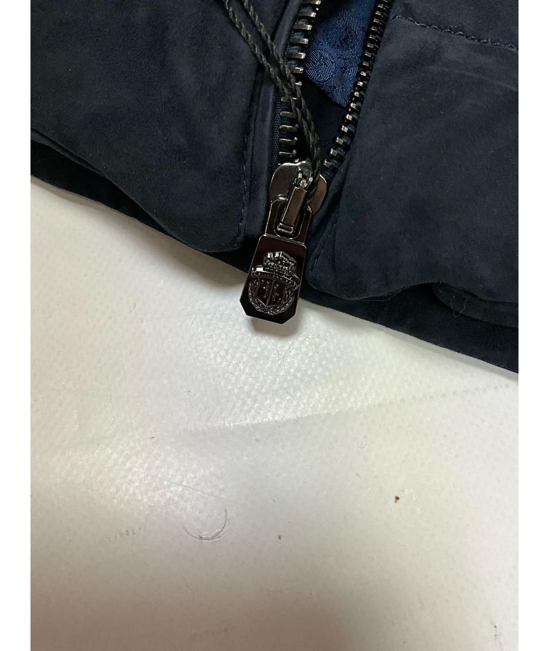 BILLIONAIRE Синий замшевый пуховик, фото 6