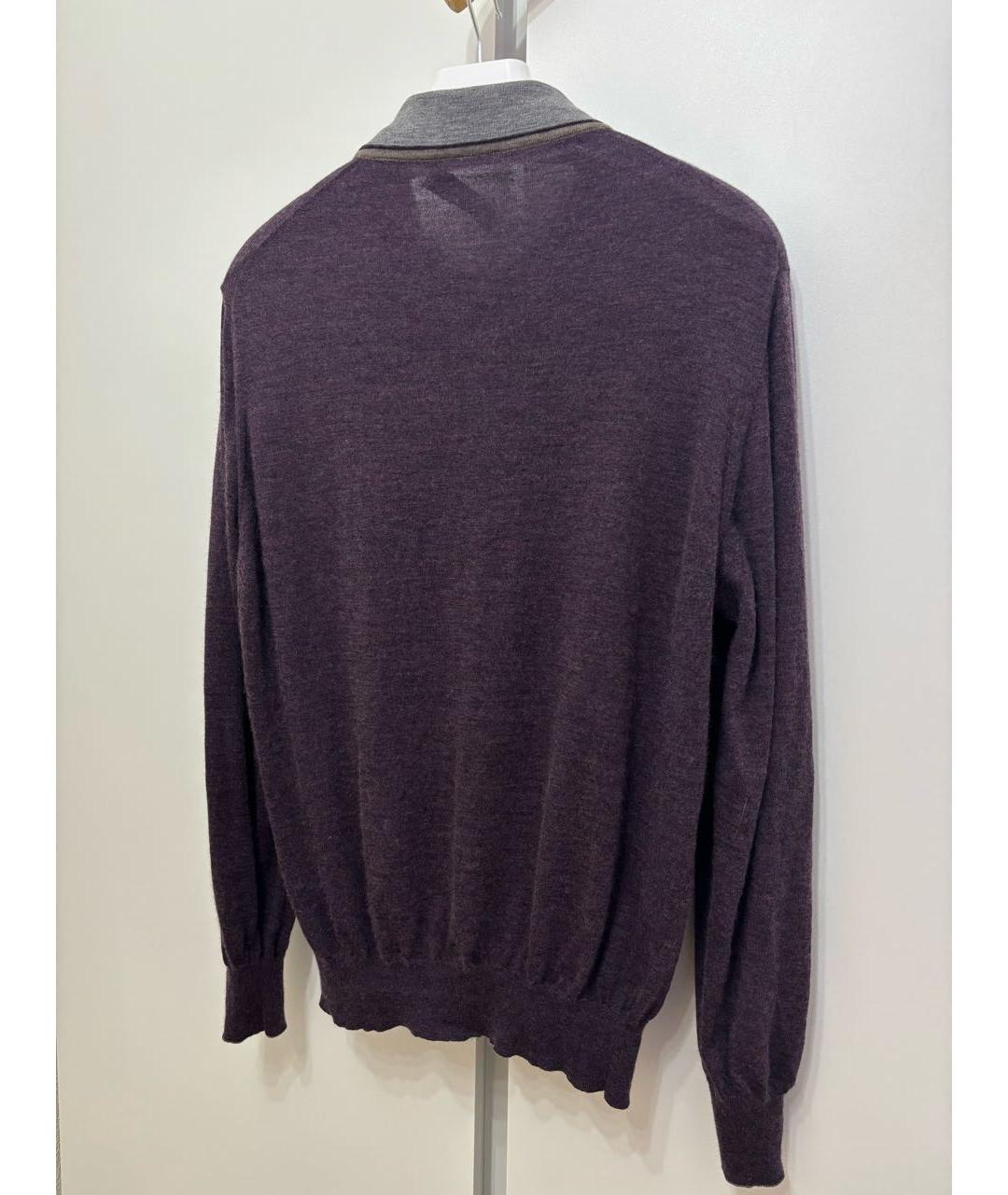 BRUNELLO CUCINELLI Фиолетовый кашемировый джемпер / свитер, фото 2
