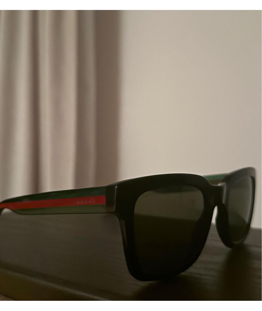 GUCCI Черные пластиковые солнцезащитные очки, фото 2