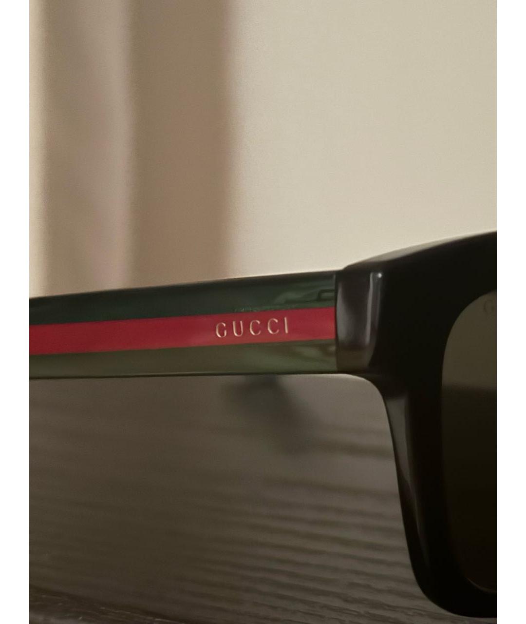 GUCCI Черные пластиковые солнцезащитные очки, фото 3