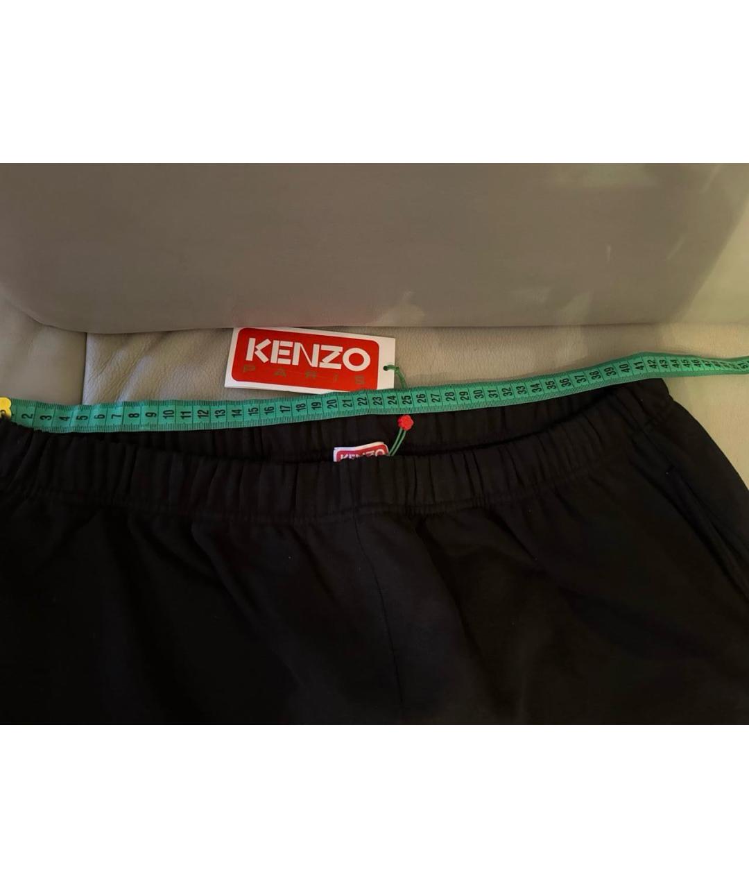 KENZO Черные хлопковые шорты, фото 2