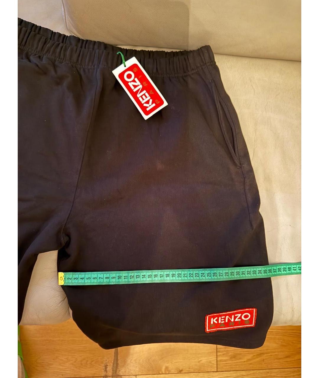 KENZO Черные хлопковые шорты, фото 5