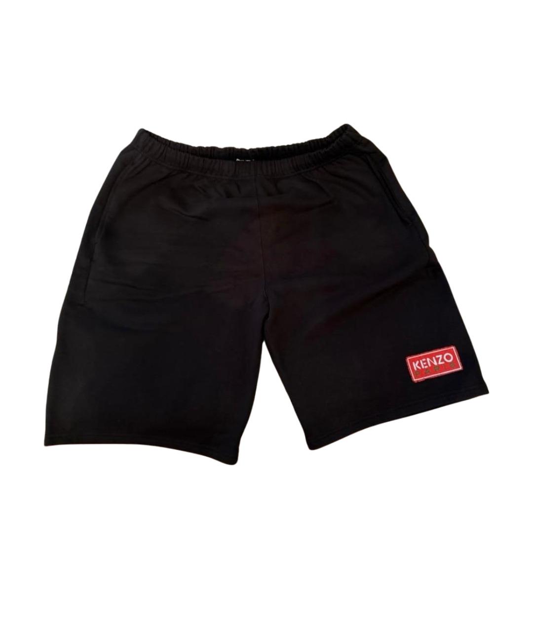 KENZO Черные хлопковые шорты, фото 1