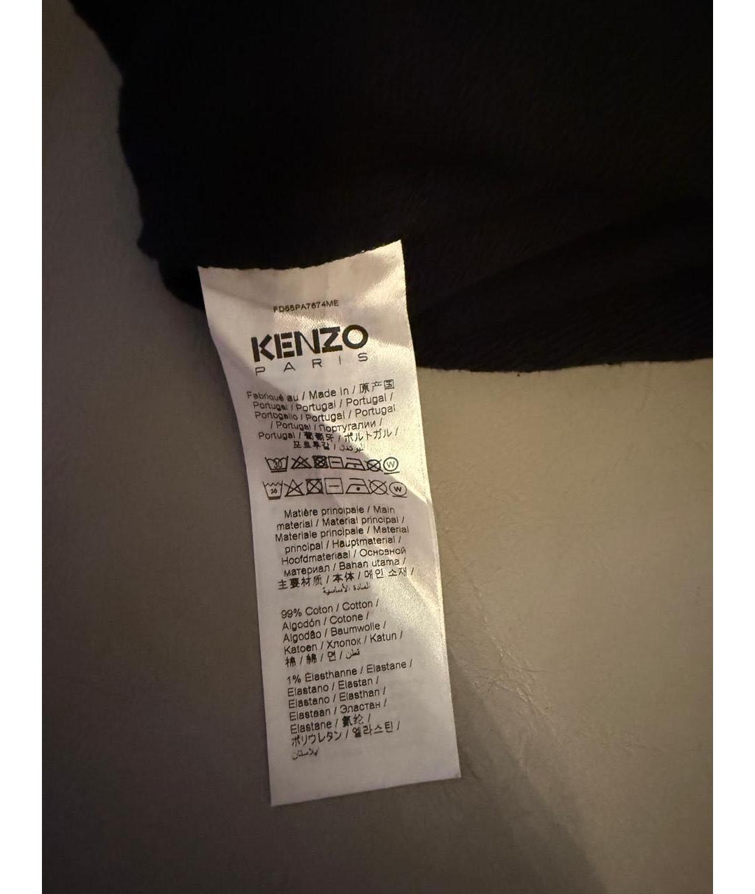 KENZO Черные хлопковые шорты, фото 7