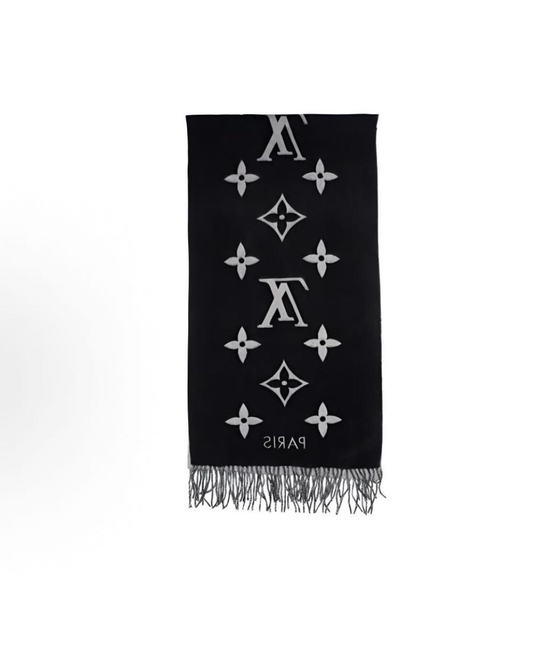 LOUIS VUITTON Черный шарф, фото 4