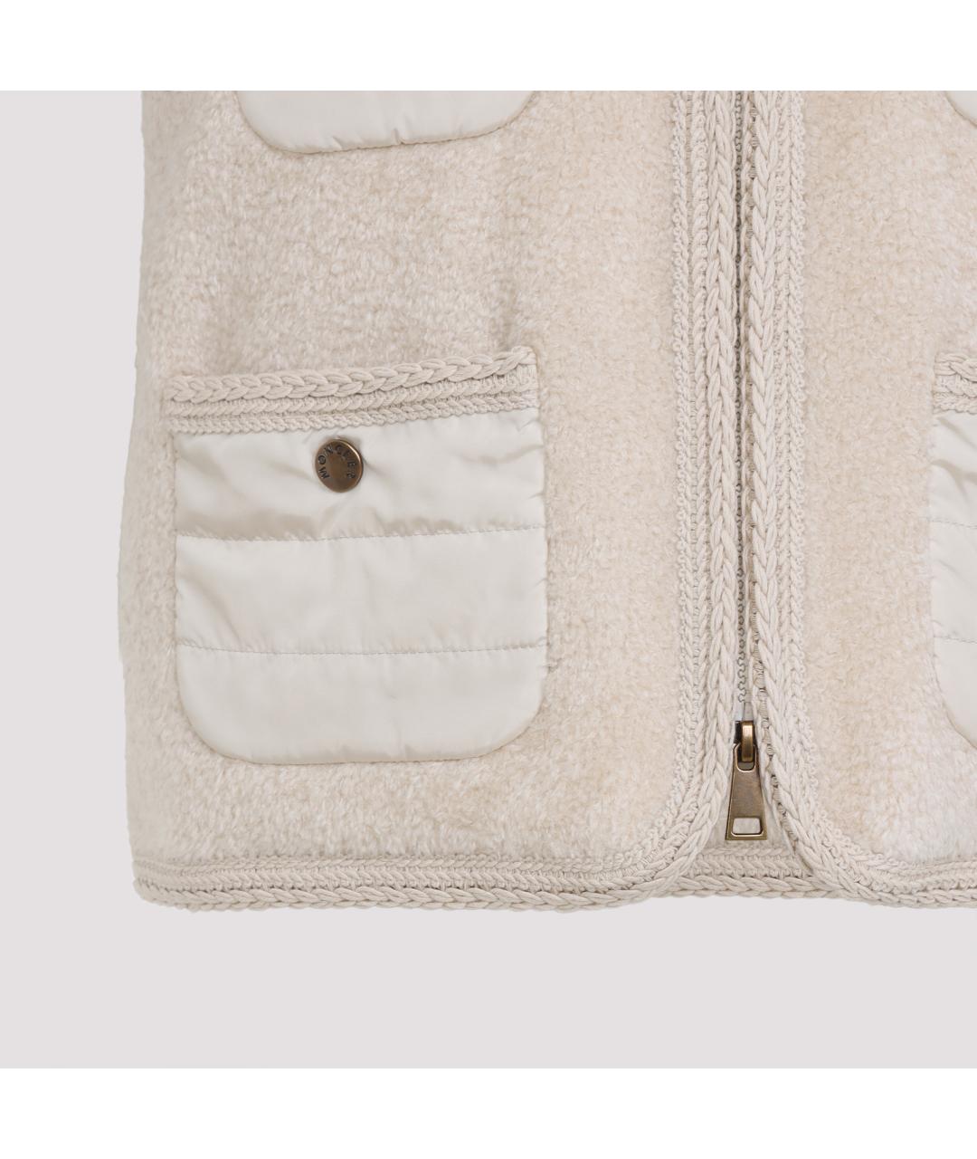 MONCLER Бежевый хлопковый жилет, фото 3