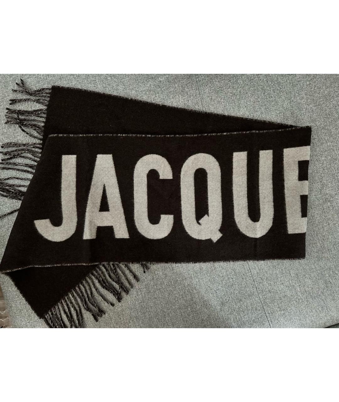 JACQUEMUS Коричневый шерстяной шарф, фото 7