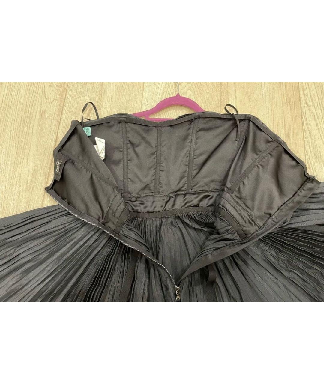 DOLCE&GABBANA Черное хлопковое вечернее платье, фото 6