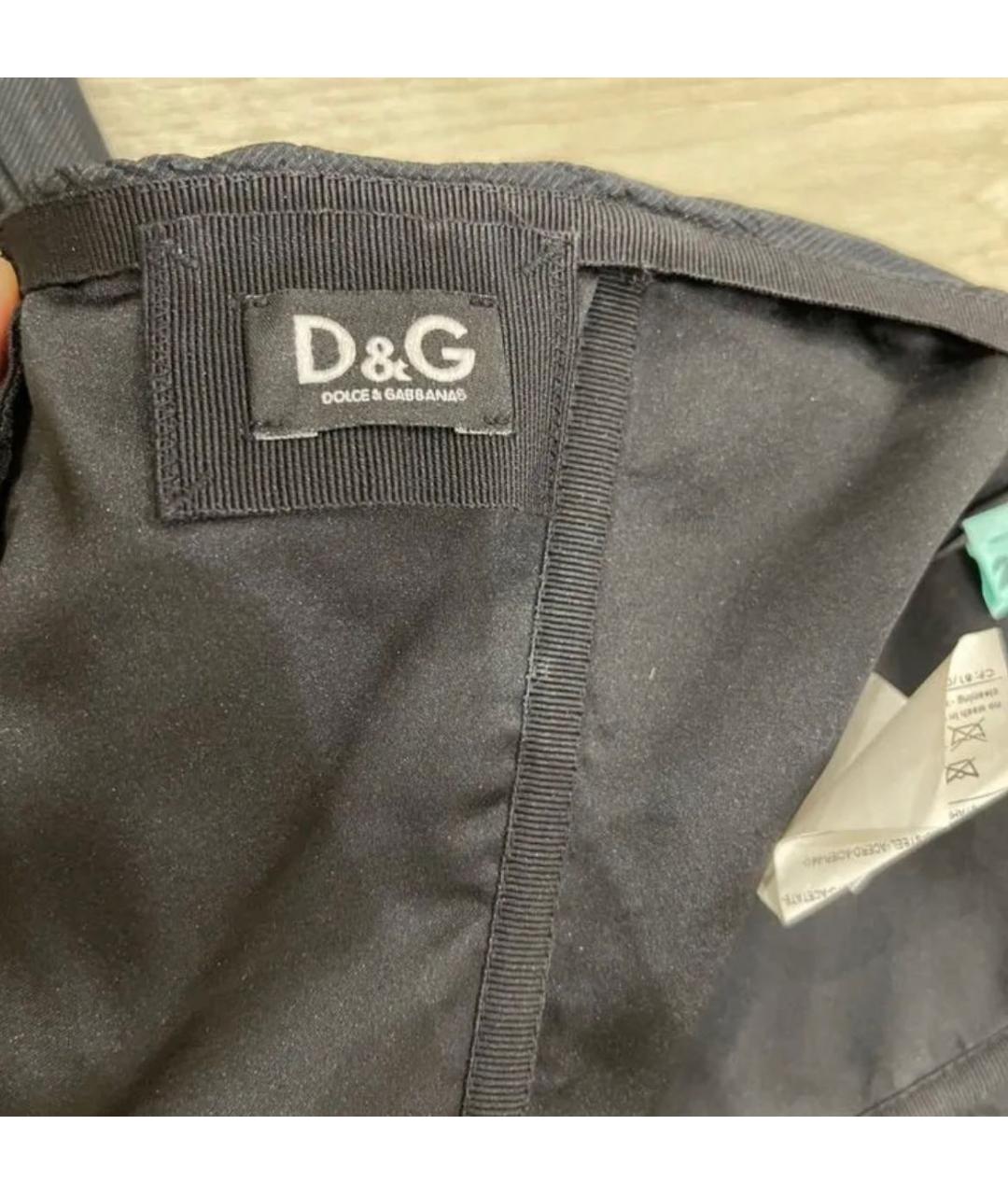 DOLCE&GABBANA Черное хлопковое вечернее платье, фото 4