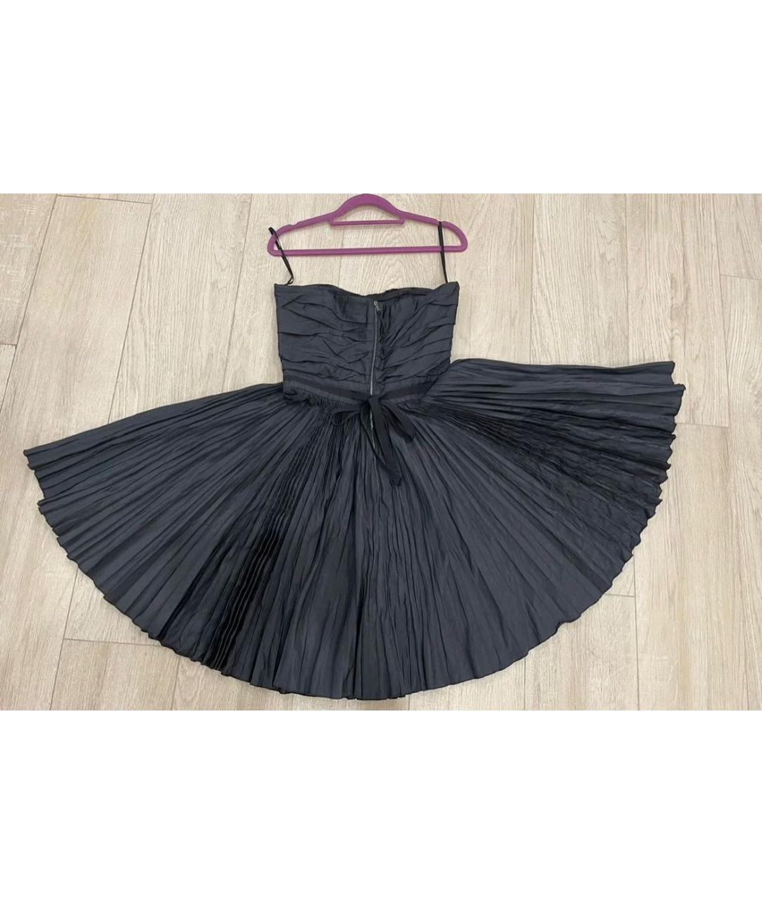 DOLCE&GABBANA Черное хлопковое вечернее платье, фото 2